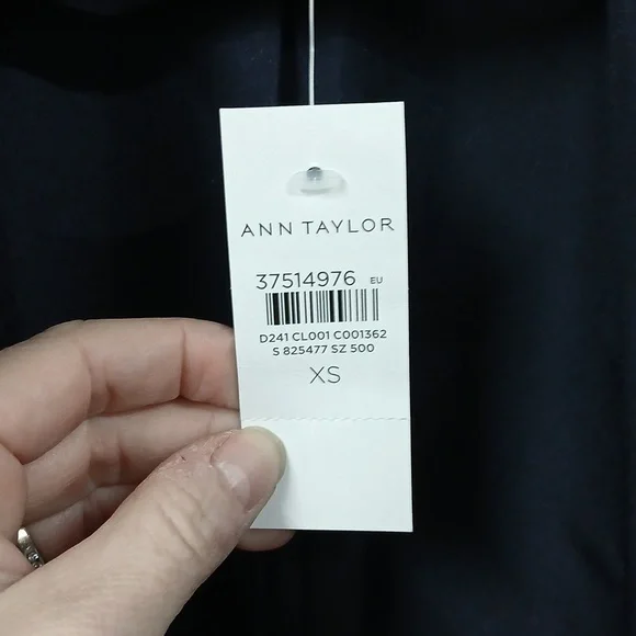 NWT Ann Taylor Elegant Blue Double-Breasted Women's Pea Coat XS - Picture 7 of 8